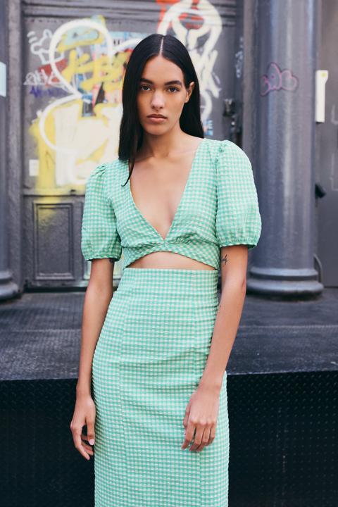 Vestido Cut Out Cuadros Vichy