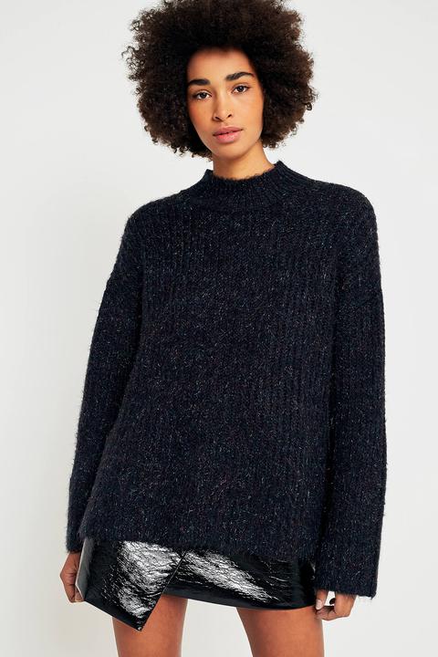 Sparkle & Fade Fluffy High Neck Jumper - Womens S