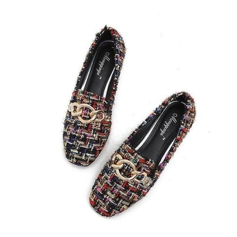 Winter Warm Flats Lady Slip On Breathable Loafers