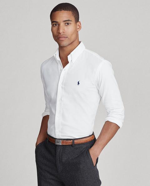 camisa ralph lauren blanca hombre