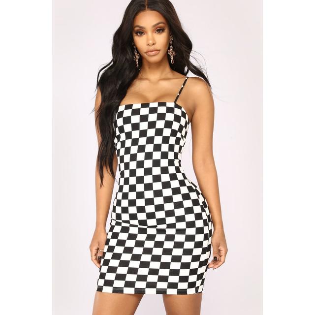 Checkered Bra - Black/white from Fashion Nova on 21 Buttons