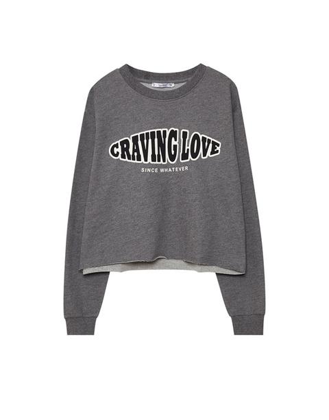 Felpa Cropped 'craving Love'