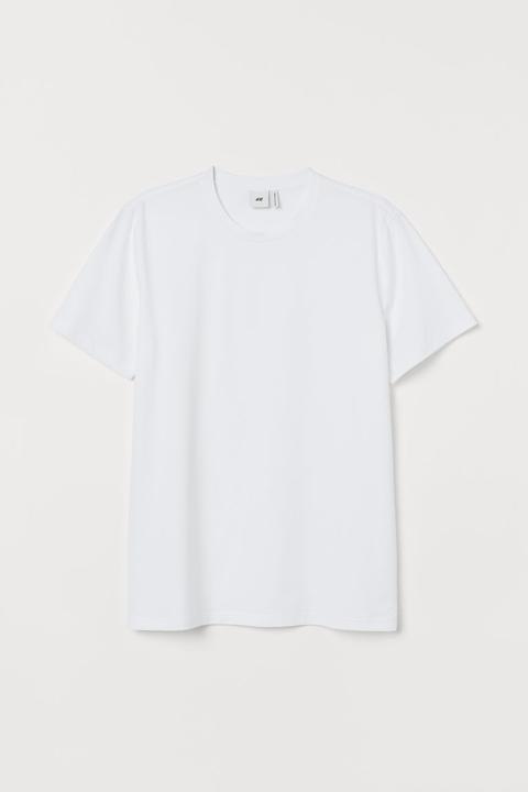 Camiseta En Algodón Premium - Blanco