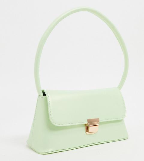 Glamorous Exclusive Exaggerated Shoulder Bag In Pale Green