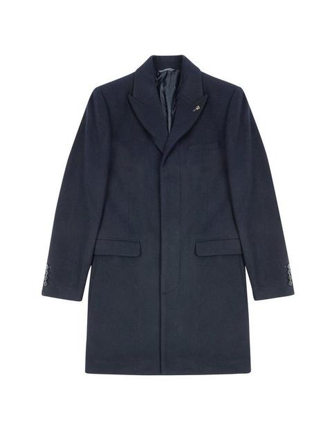 Navy Twill Chesterfield Coat