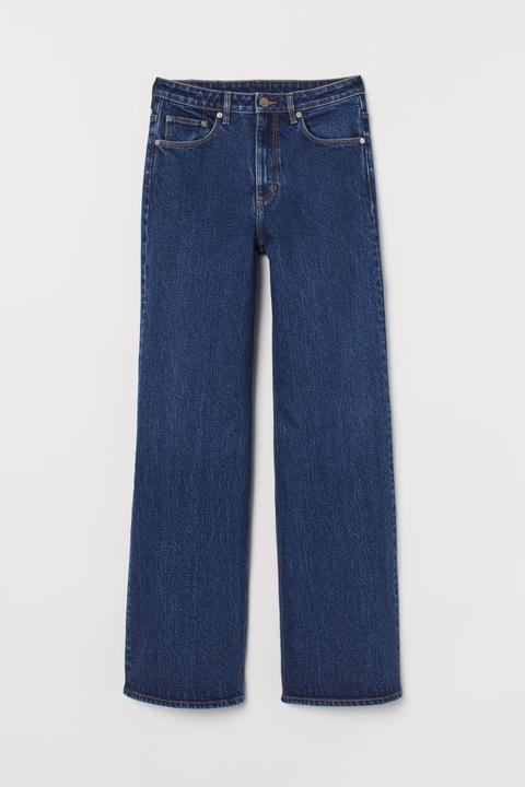 Wide High Jeans - Azul