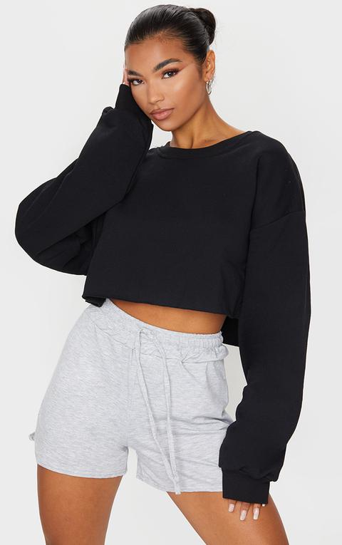 Black Ultimate Cropped Sweatshirt