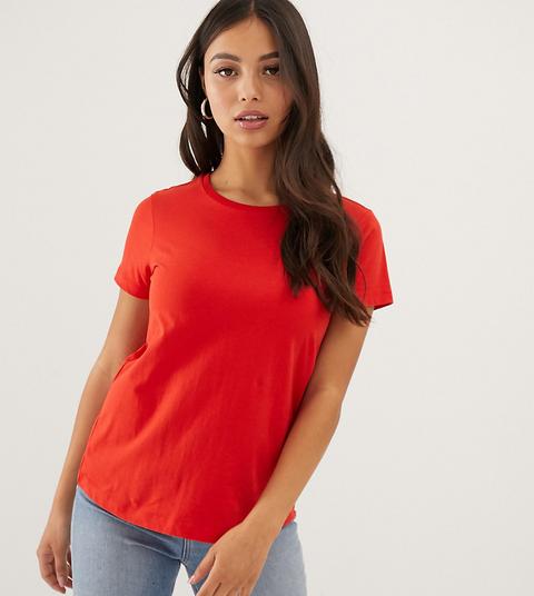 Asos Design Petite Ultimate T-shirt With Crew Neck In Red