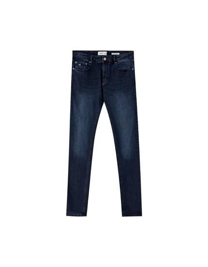 Jeans Super Skinny Fit Azul Oscuro