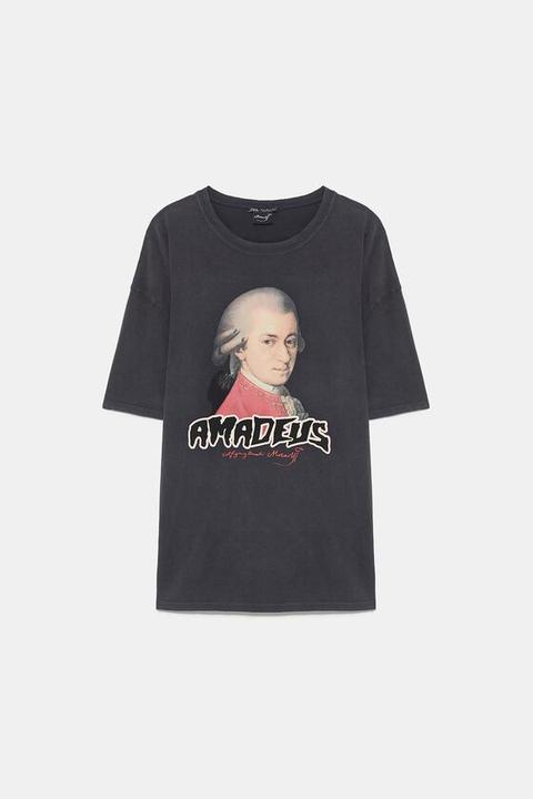 Shirt Mit Mozart-print