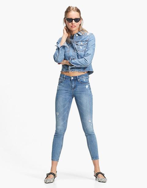 Skinny Denim Basic Jeans Chiaro