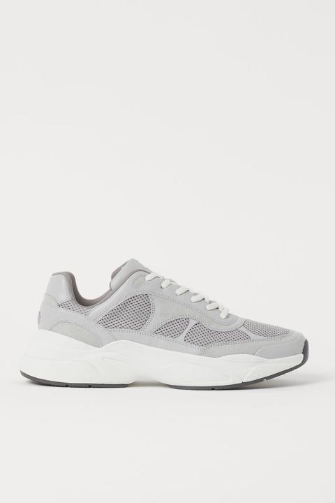 Chunky-soled Trainers - Grey