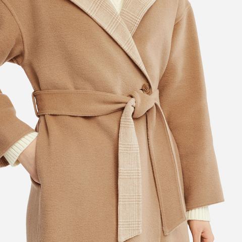 uniqlo double face collarless coat