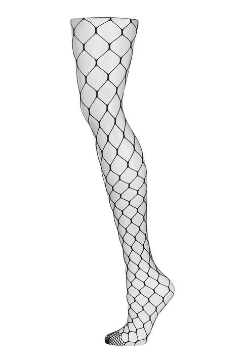 Womens Supersize Fishnet Tights - Black, Black