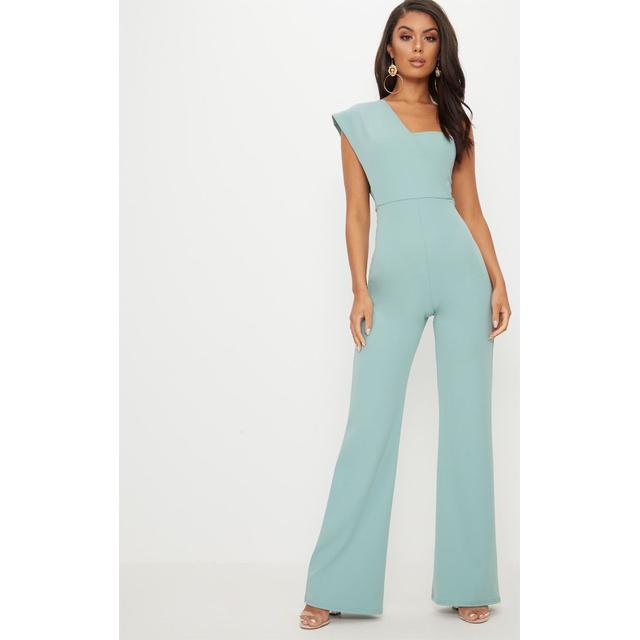 pretty little thing green jumpsuit