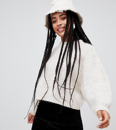 Monki Balloon Sleeves Sweater - White