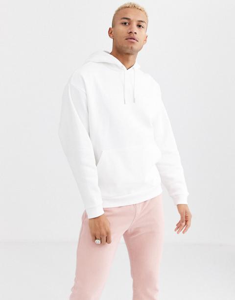 Asos Design Organic Oversized Hoodie In White