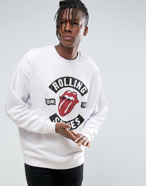 Sudadera Extragrande Con Estampado De Los Rolling Stones De Asos