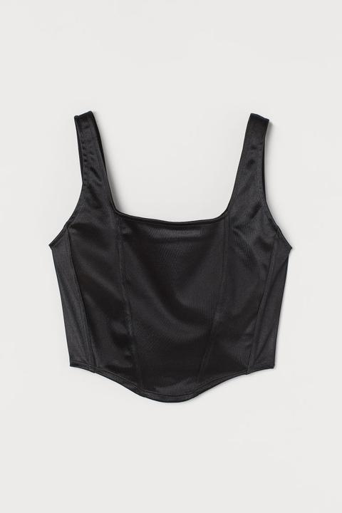 Top Cropped - Negro