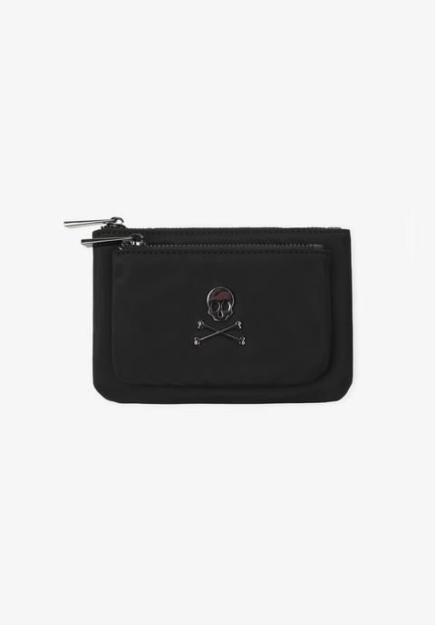 Monedero Bolsillo Calavera Metálica