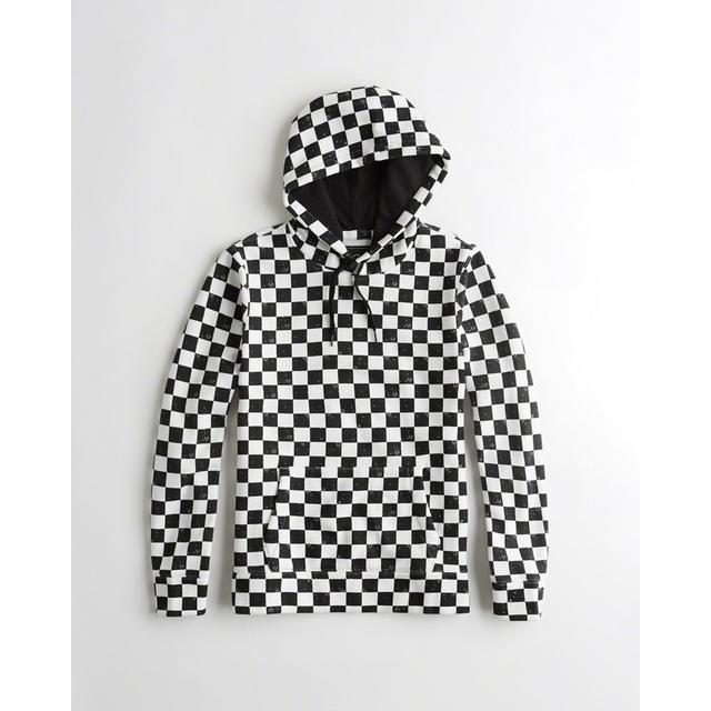 hollister checkerboard graphic hoodie