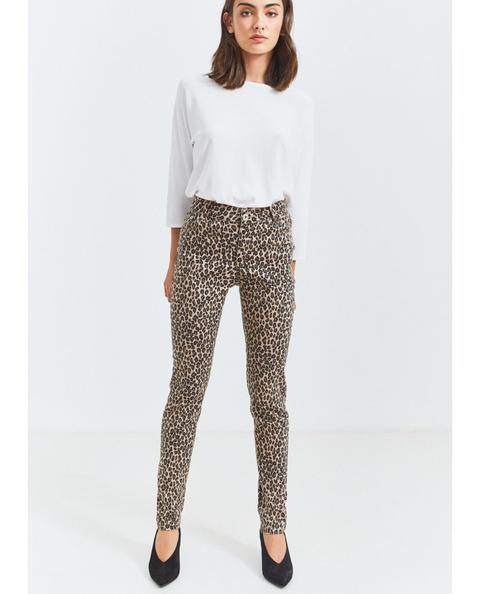 Pantalón Denim Animal Print