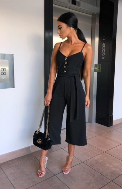 black culotte jumpsuit