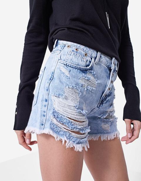 Short Denim Eyelet