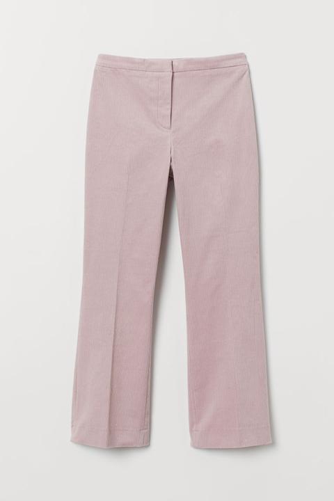 Pantalón Tobillero De Pana - Rosa