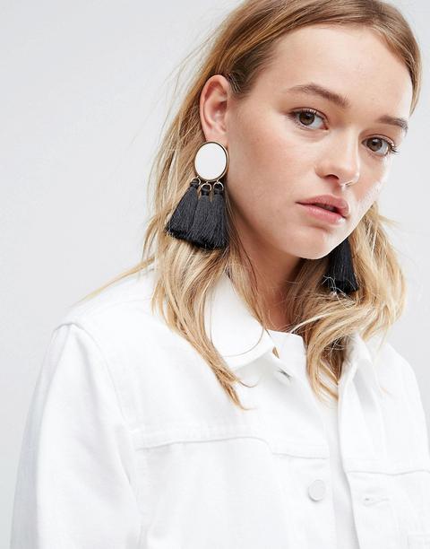 Pendientes Con Borla Monocromática De Asos