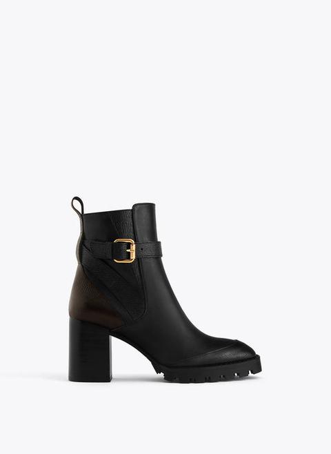 Bota Piel Hebilla Piso Track