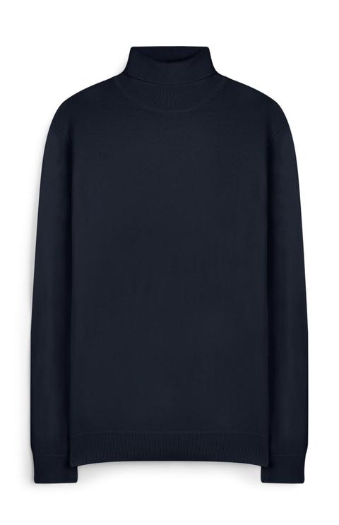 Black Roll Neck Knit Jumper