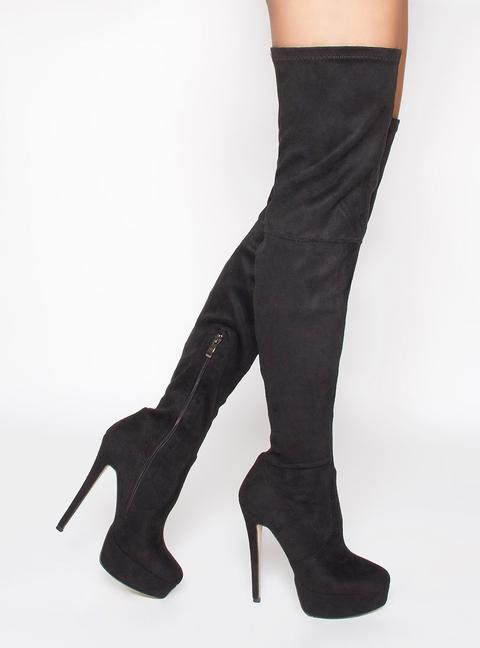 platform thigh high boots