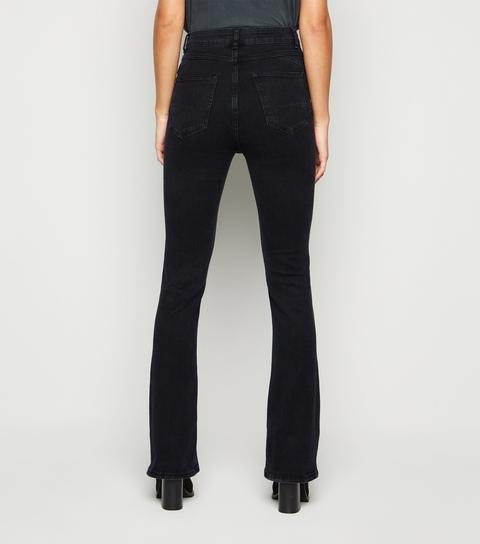 Black Waist Enhance Bootcut Jeans New Look