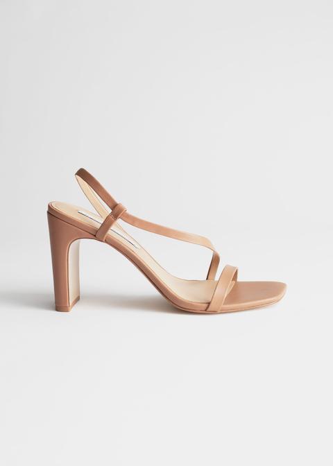 other stories strappy leather heeled sandals