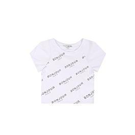 T-shirt Bianca Con Slogan