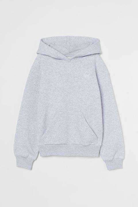 Sudadera Oversize Con Capucha - Gris