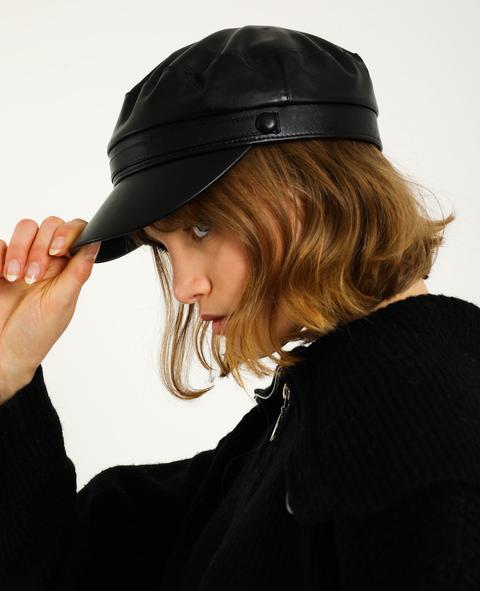 Casquette Simili Cuir Femme