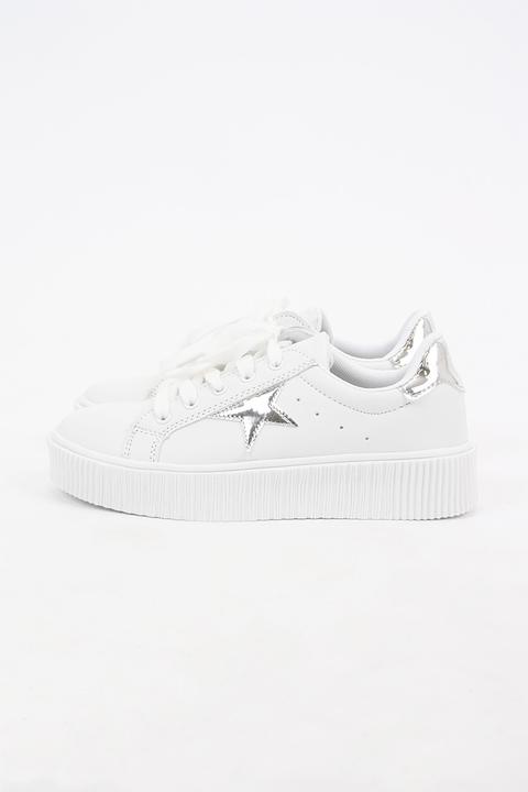 Sneaker Star White-silver