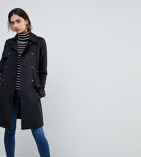 Asos Design Tall - Klassischer Trenchcoat - Schwarz