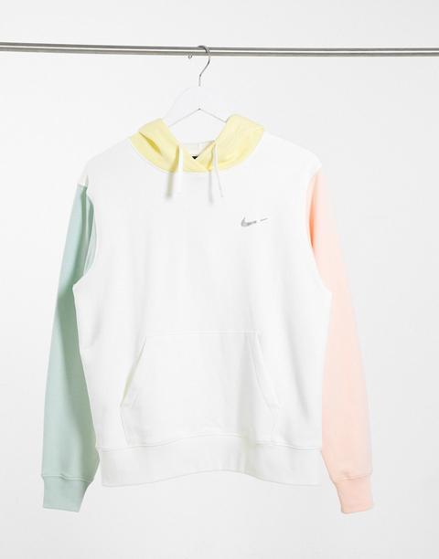 Nike - Hoodie Oversize Color Block Avec Petit Logo De La Marque Métallisé - Multicolore