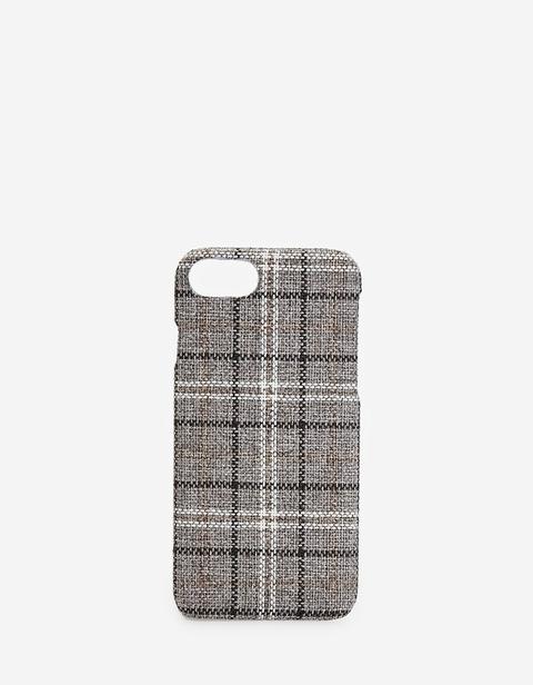 Cover Telefono A Quadri Working Girl Grigio Melangiato