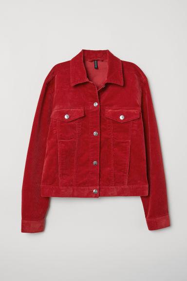 H & M - Giacca In Velluto A Coste - Rosso