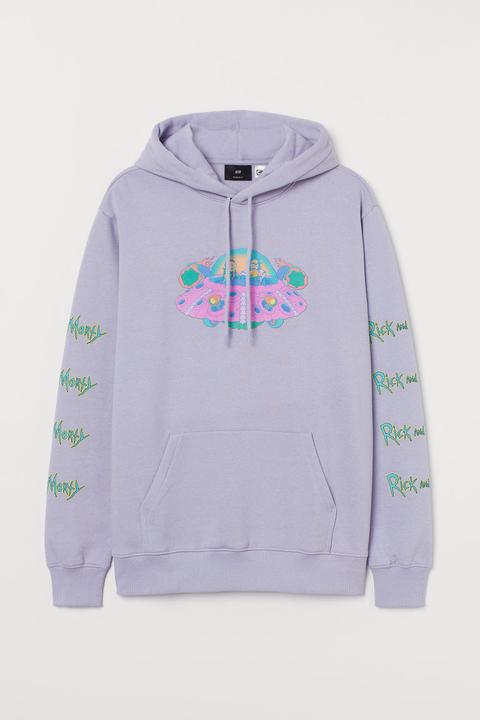 Sudadera Regular Fit - Púrpura
