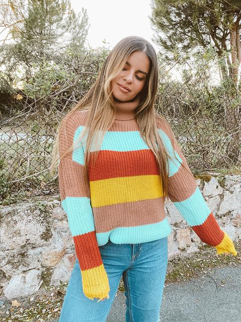 Multicolor Long Sweater