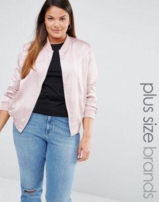 Missguided Plus - Bomber In Raso