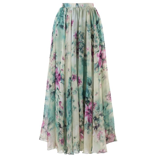 chicwish floral maxi skirt