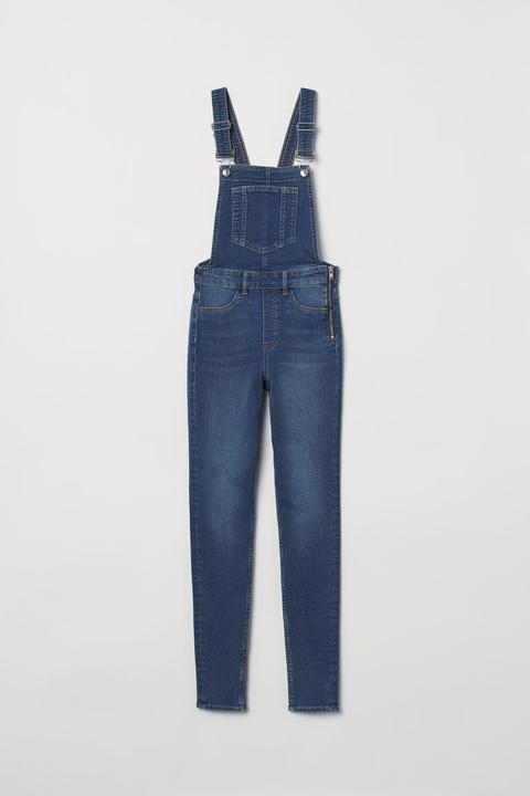 H & M - Salopette In Denim - Blu