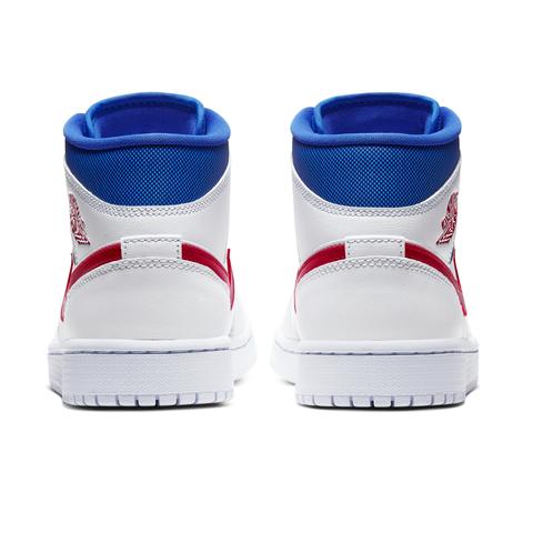 Jordan 1 blanche bleu et rouge hot sale