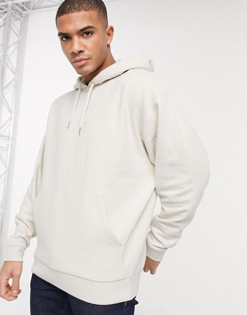 Asos Design Oversized Hoodie In Light Beige